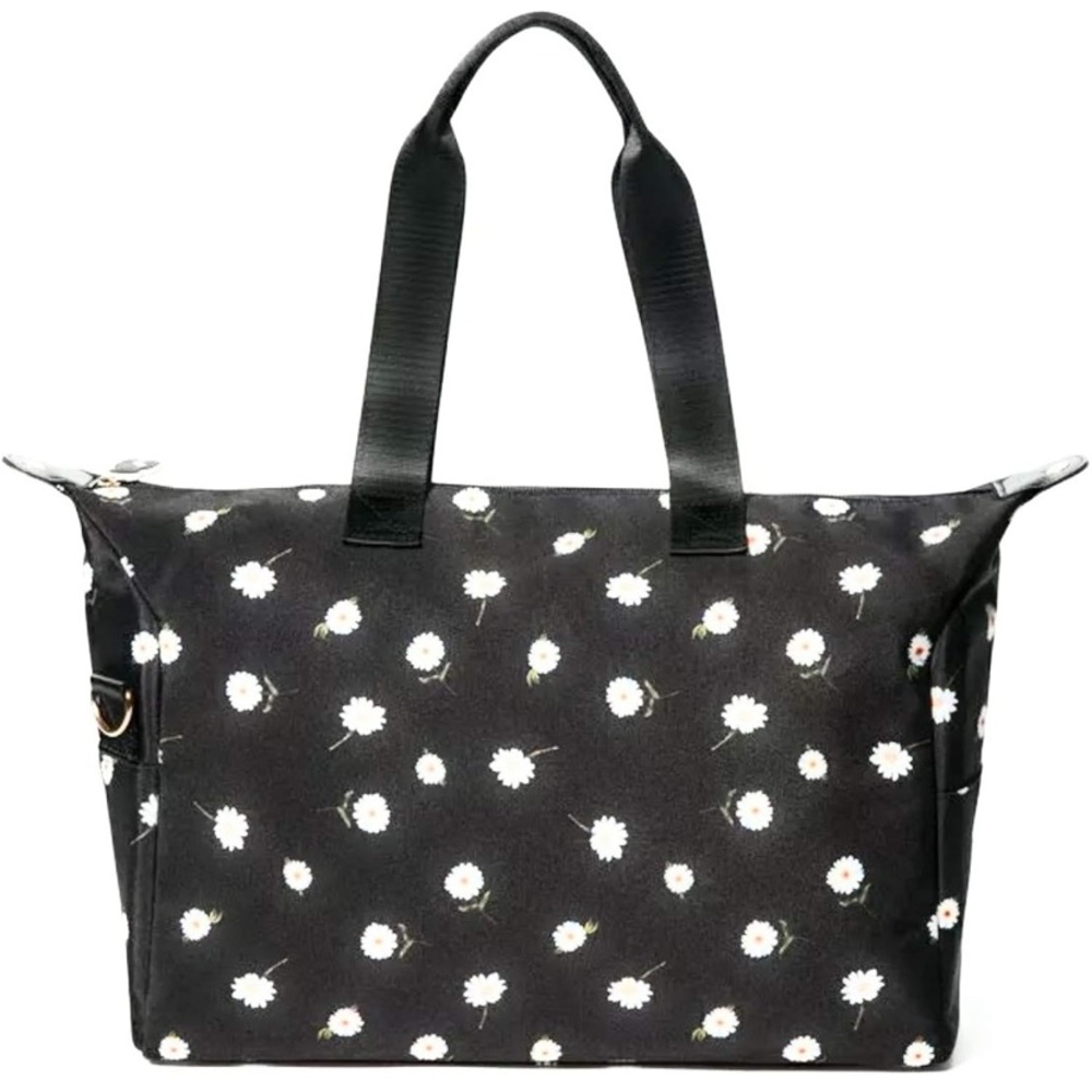 Alice & Olivia duffle bag black flowers with matching bucket hat Travel